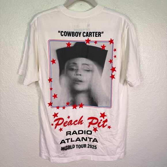 Beyonce Tops - Beyonce Cowboy Carter Shirt Medium Peach Pit Radio Atlanta World Tour Merch 2025